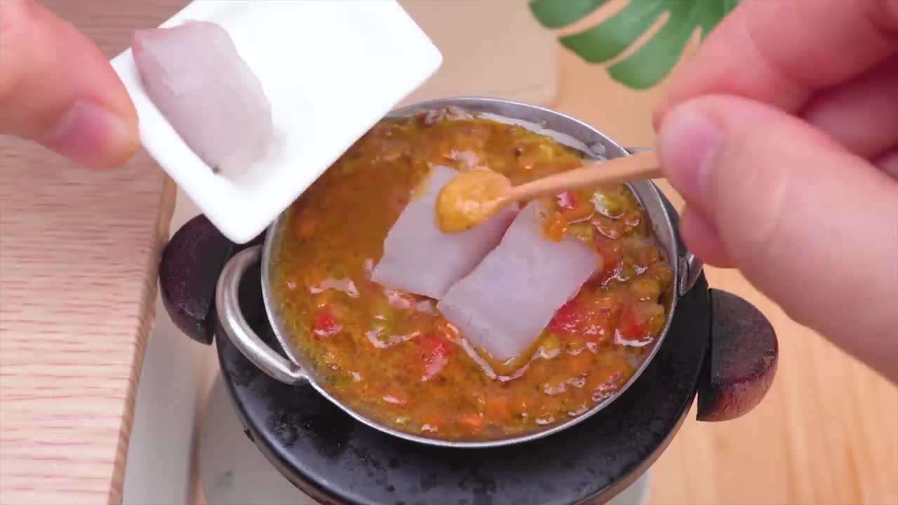 Yummy Miniature Thai Fish Curry Recipe _ Homemade Miniature Cooking Food By _Tiny Cakes_