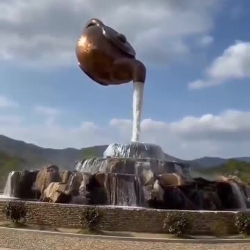 Teapot fountain in Sichuan, China