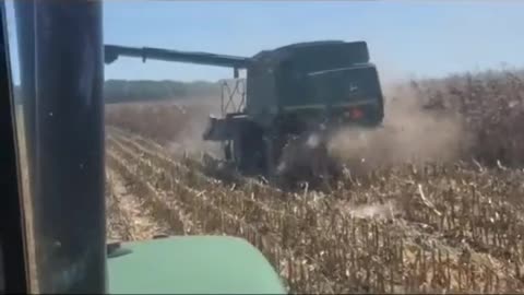 when the auger comes out on the combine