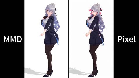 【Honkai Star Rail/MMD/AI/pixel】Bronya【All My People】 #honkaistarrail #mmd #pixelart