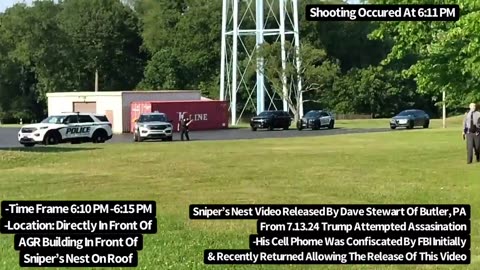 Sniper’s Nest Video Released By Dave Stewart Of Butler, PA From 7.13.24 Trump Attempted Assasination