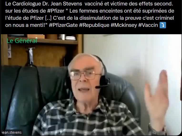 Dr Jean Stevens: Effets secondaires et mensonges de Pfizer