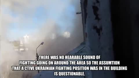 Ukraine War - Russian Tank Fires Directly At Residential Building • Nearly Hits Person Filming