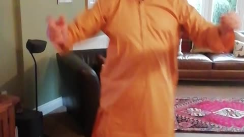 Mr Khan dancing bhangra on great victory of Imran Khan's party.