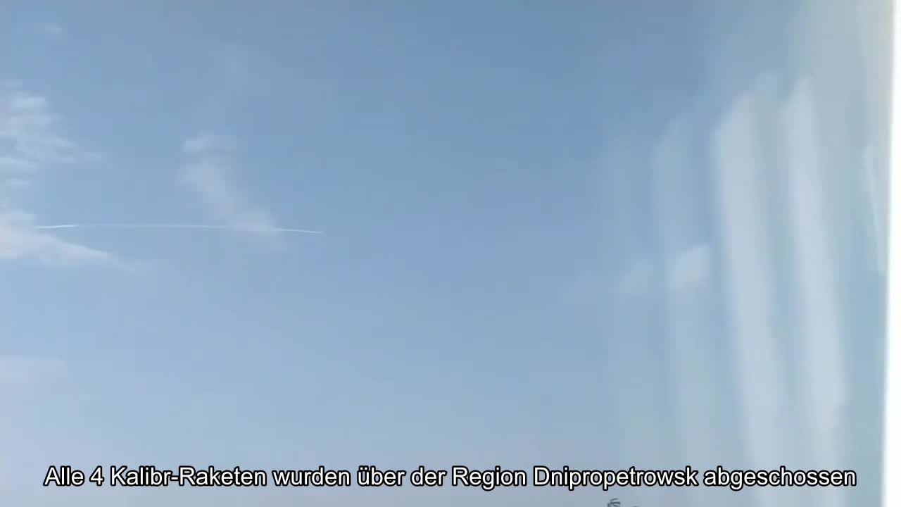 ️Über der Region Dnipropetrowsk wurden alle 4 Kalibr-Raketen abgeschossen, mit denen die Russen ver