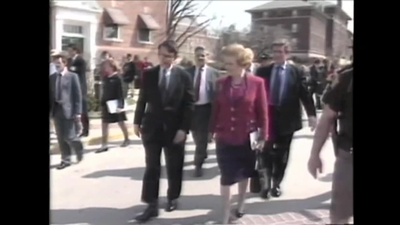 April 7, 1992 - Raw Footage of Margaret Thatcher in Greencastle, Indiana