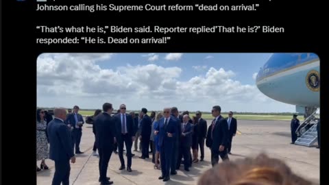Biden asked about Speaker Johnson calling his Supreme Court reform “dead on arrival.”