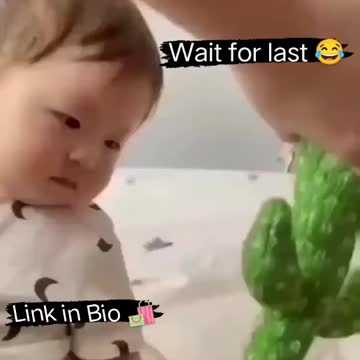 Cute baby playing