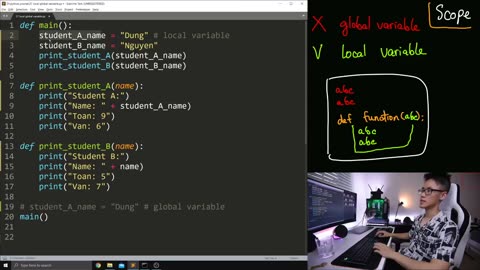 27. Scope - local- Khóa học Lập trình Python- DLTT- Hàm -Function -P4