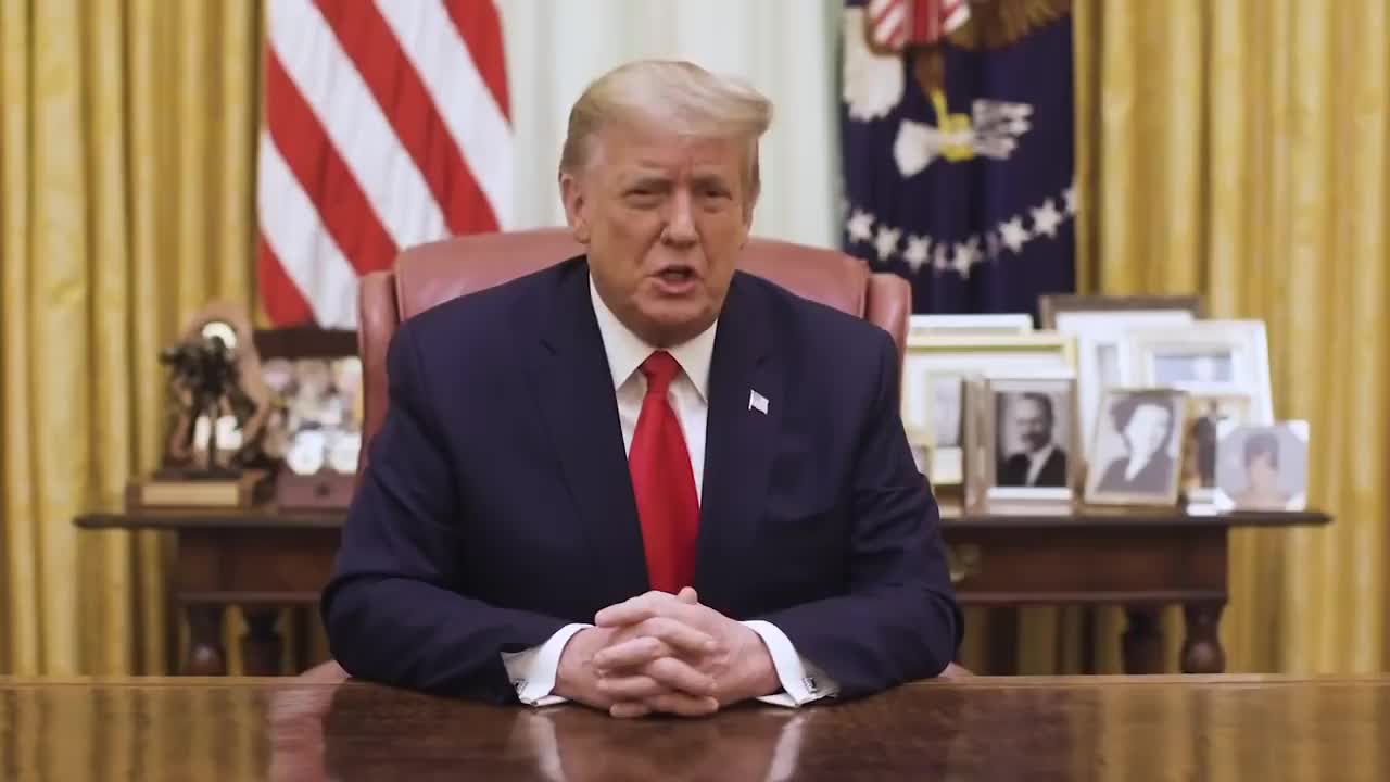Jan 13, 2021 - Message from President Trump