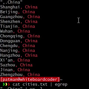 Linux: wc -l command