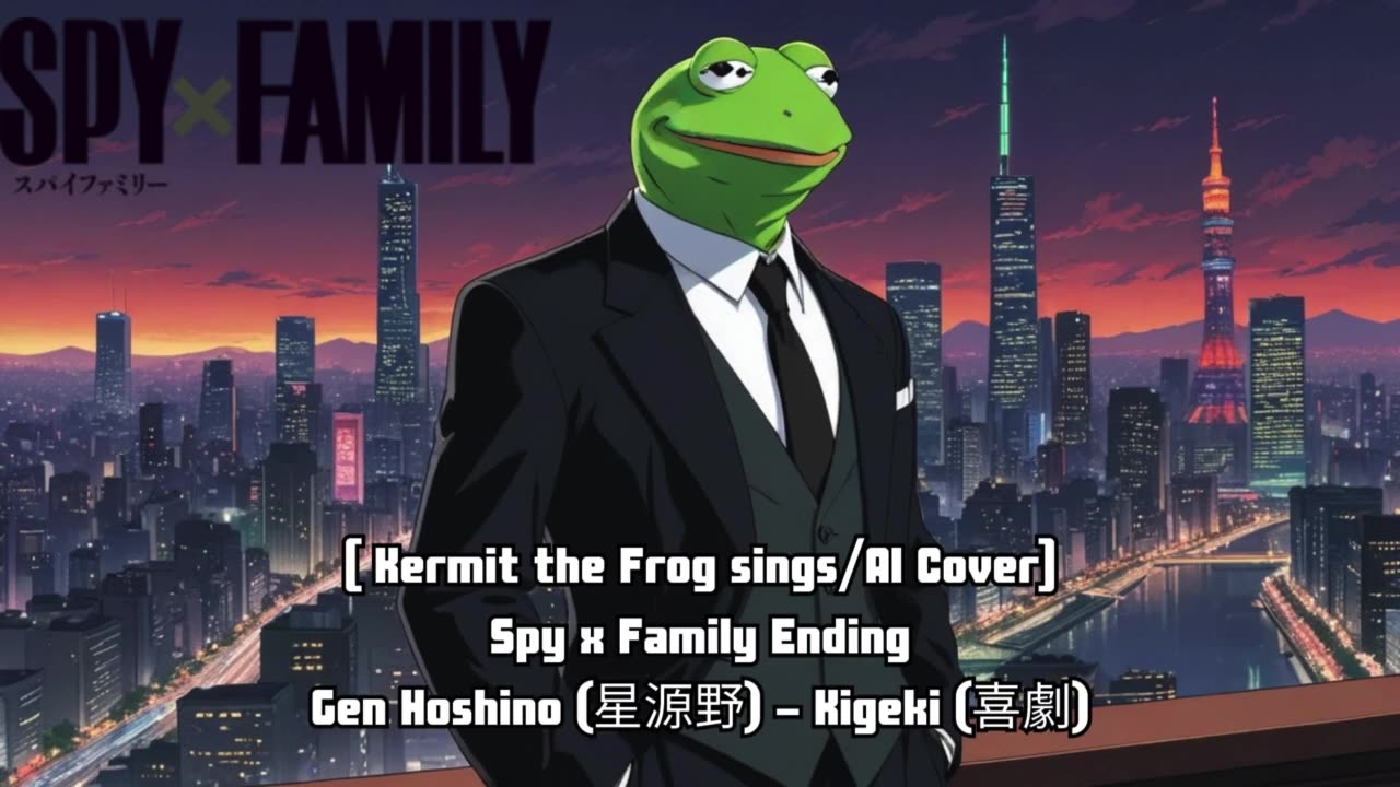 [Kermit sings/AI Cover] Spy x Family Ending Gen Hoshino (星源野) - Kigeki (喜劇)