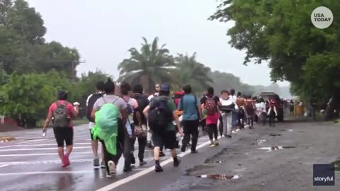 Migrant caravan moving through Mexico towards US _ USA TODAY