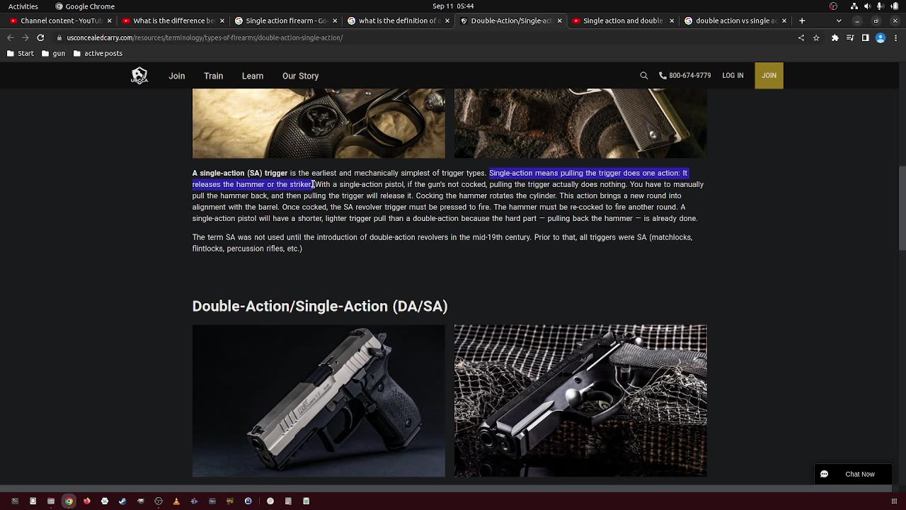 20_what is a single action firearm?