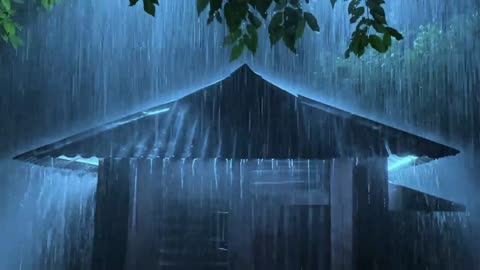 Sleep with Heavy Rain & Thunder at Night