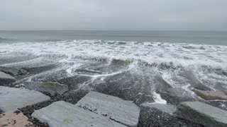 Sights and sounds of a winter sea.