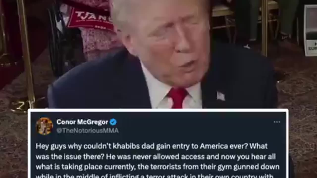 Conor McGregor Slams Trump Over Khabib Favorite Fighter Comment 😡🇺🇸