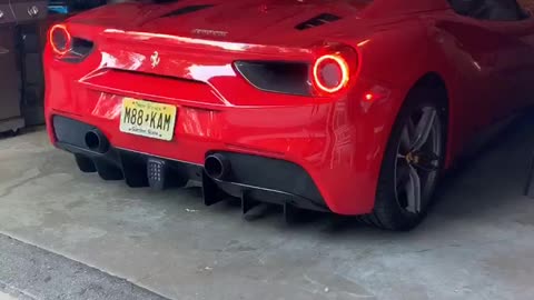 Ferrari 488 Spider cold startup