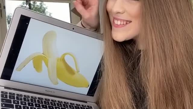 Adding a banana to my fruit mirror!