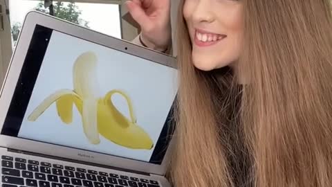 Adding a banana to my fruit mirror!