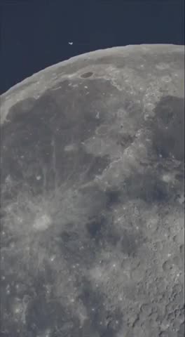 Meanwhile, A Resupply Shipment 🚚 📦 hovering over the moon 👽