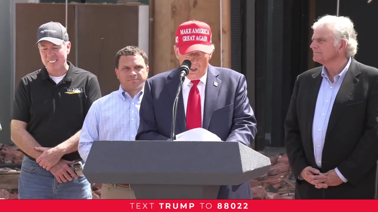 President Trump Addresses Valdosta, Georgia After Hurricane Helene's Devastation