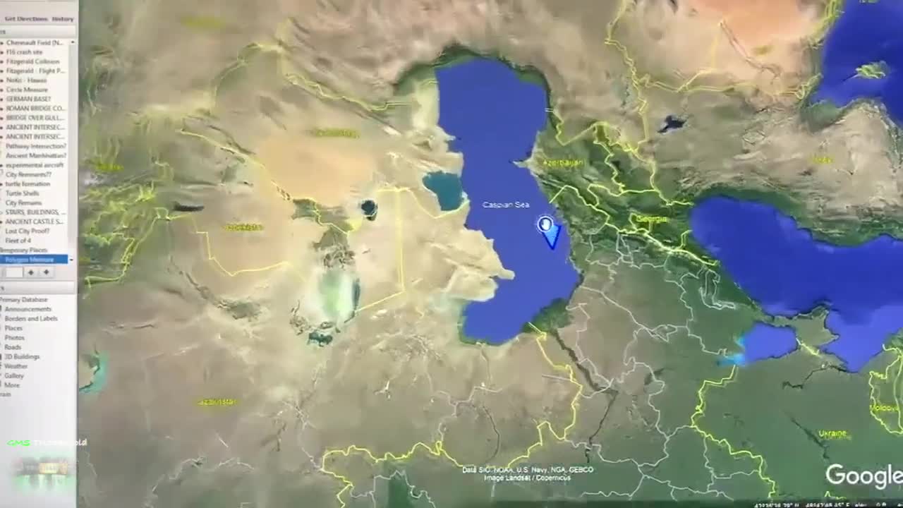 Satellite Captures A Huge Chariot Hovering Above The Caspian Sea