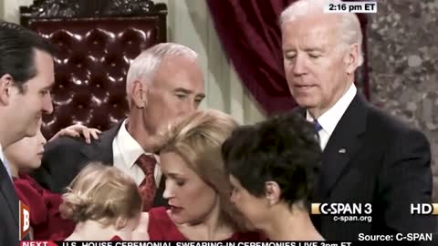 President Joe Biden harasses women and children in front of cameras