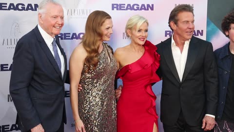 Dennis Quaid, Penelope Ann Miller, Jon Voight & Amanda Righetti - LA premiere of 'Reagan'