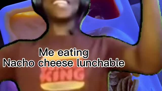 Me eatingno cheese lunchable