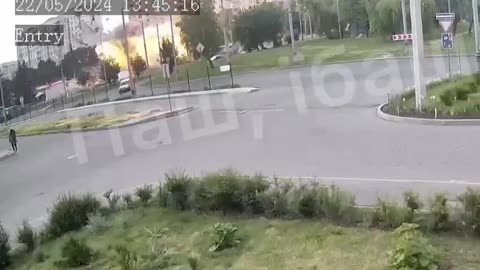 The moment of today's KAB hit on Kharkiv