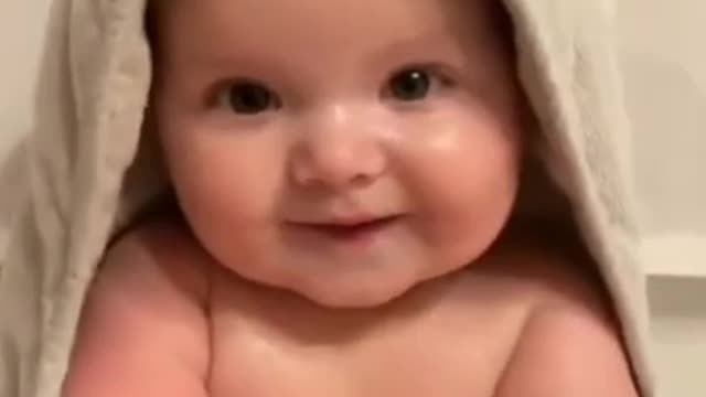 Cute baby video laughing