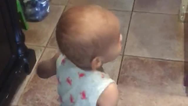 Cute baby dancing