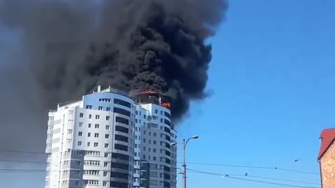 🔥 Russia: Massive fire in Królewiec (Kaliningrad).