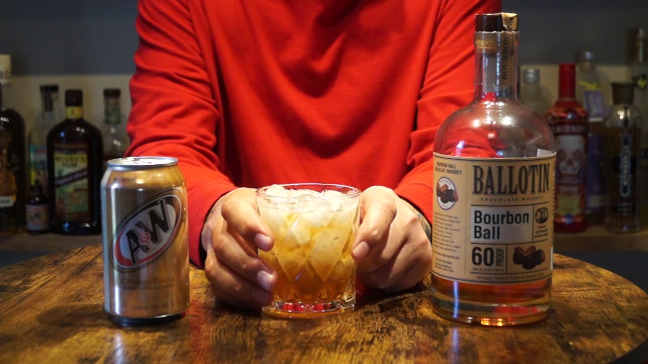 Ballotin Bourbon Ball Whiskey & A&W Cream Soda