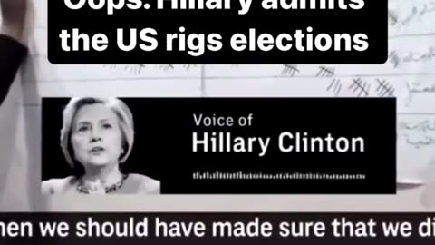 Clinton is on a call saying they should have rigged an election overseas