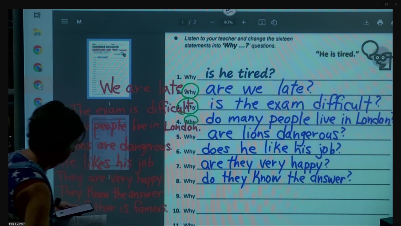 9/29/24 Present/Past Questions Preguntas de Presente/Pasado