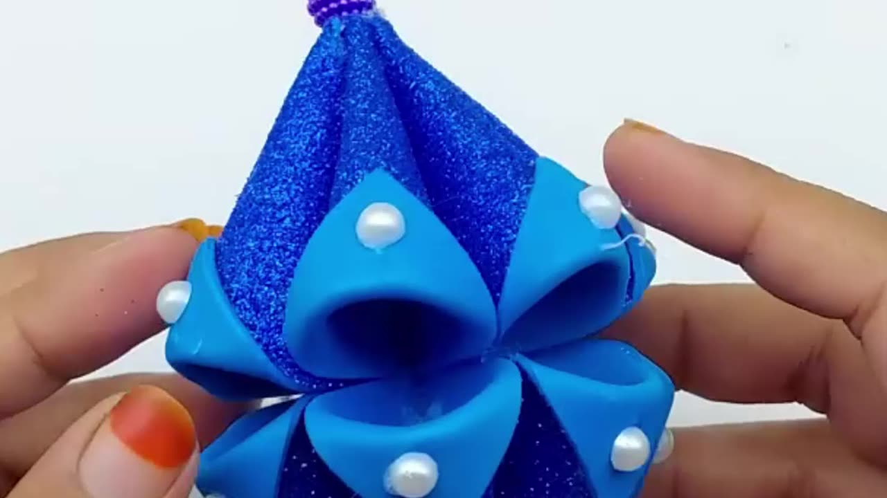 Handmade Christmas ornaments making for home decoration