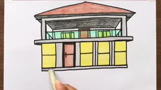 How to Draw a House from word HOUSE Easy Drawing