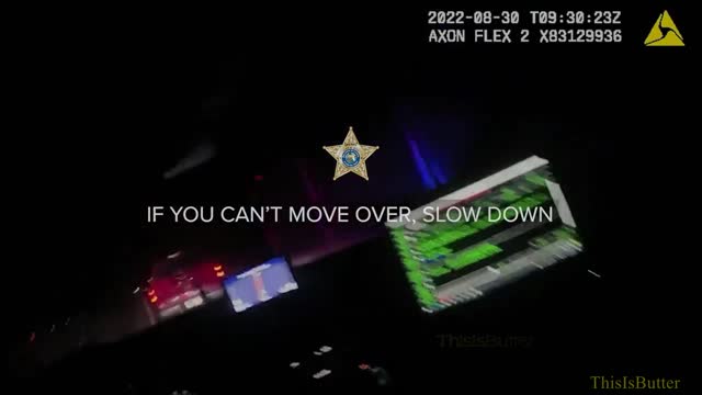 Truck nearly hits OCSO deputy during traffic stop