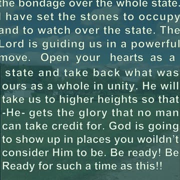 Prophecy Over Indiana