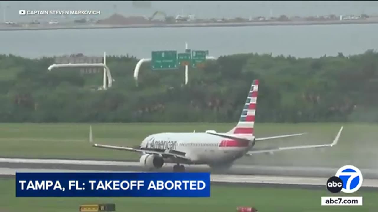 American Airlines plane blows tires on takeoff from Florida airport