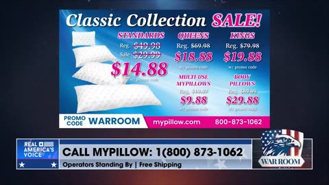 Classic Collection Sale As Low As $14.88 At MyPillow.com/warroom