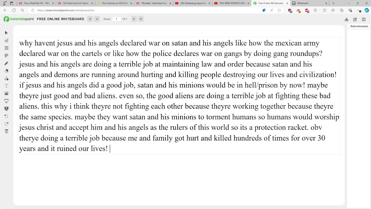 why arent jesus and his angels at war with satan and his angels?