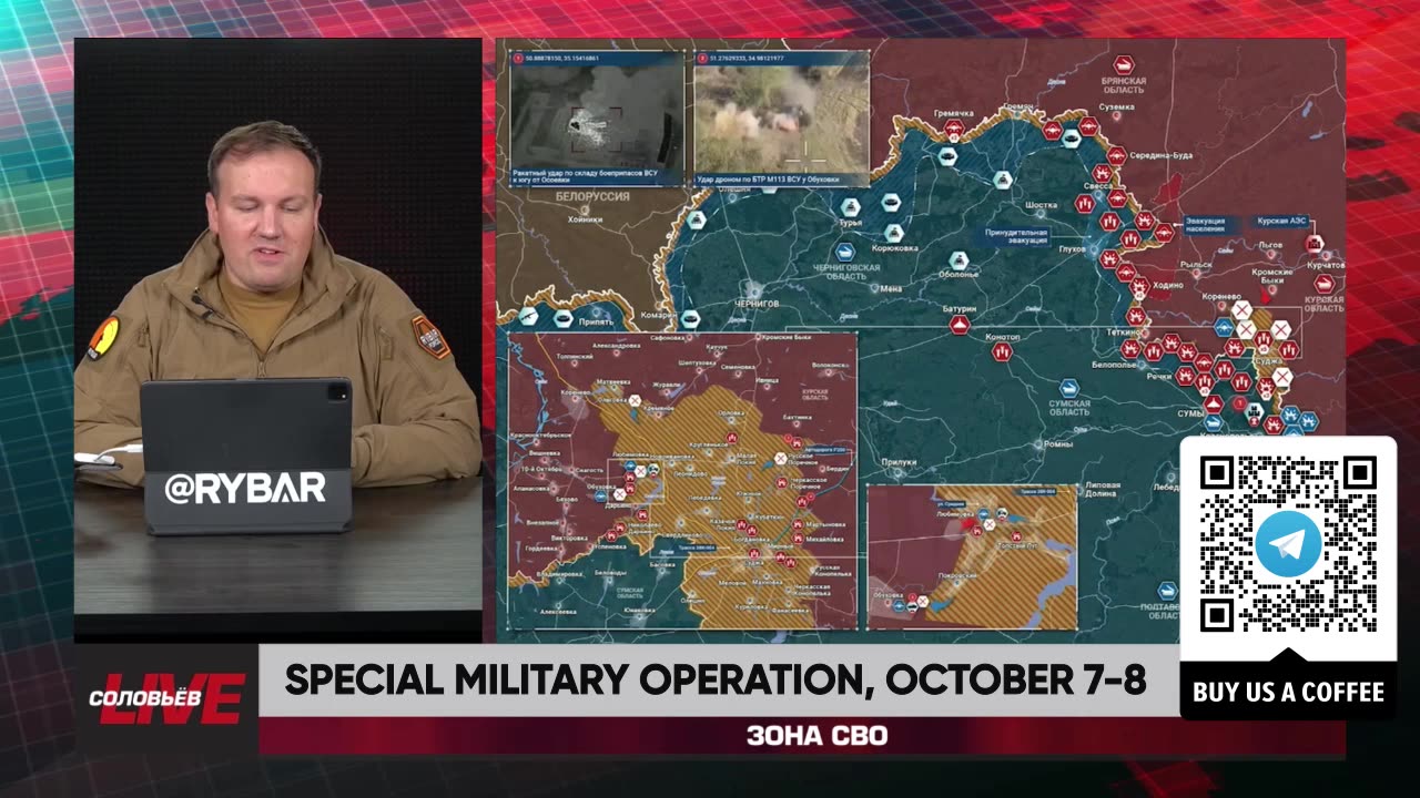 ❗️🇷🇺🇺🇦🎞 RYBAR HIGHLIGHTS OF THE RUSSIAN MILITARY OPERATION IN UKRAINE ON Oct.7-8, 2024