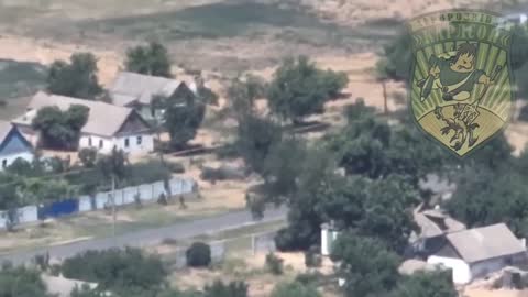 Ukrainian artillery chasing Russian forces moving from house to house