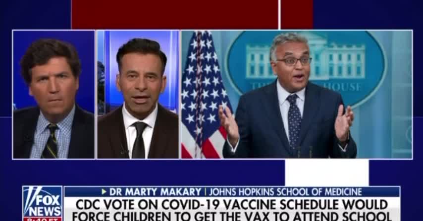 CDC Could Make COVID Vax Mandatory for Kids: Tucker and Dr. Makary Respond