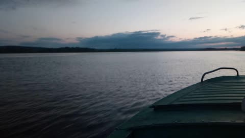 Exciting evening late summer along the river