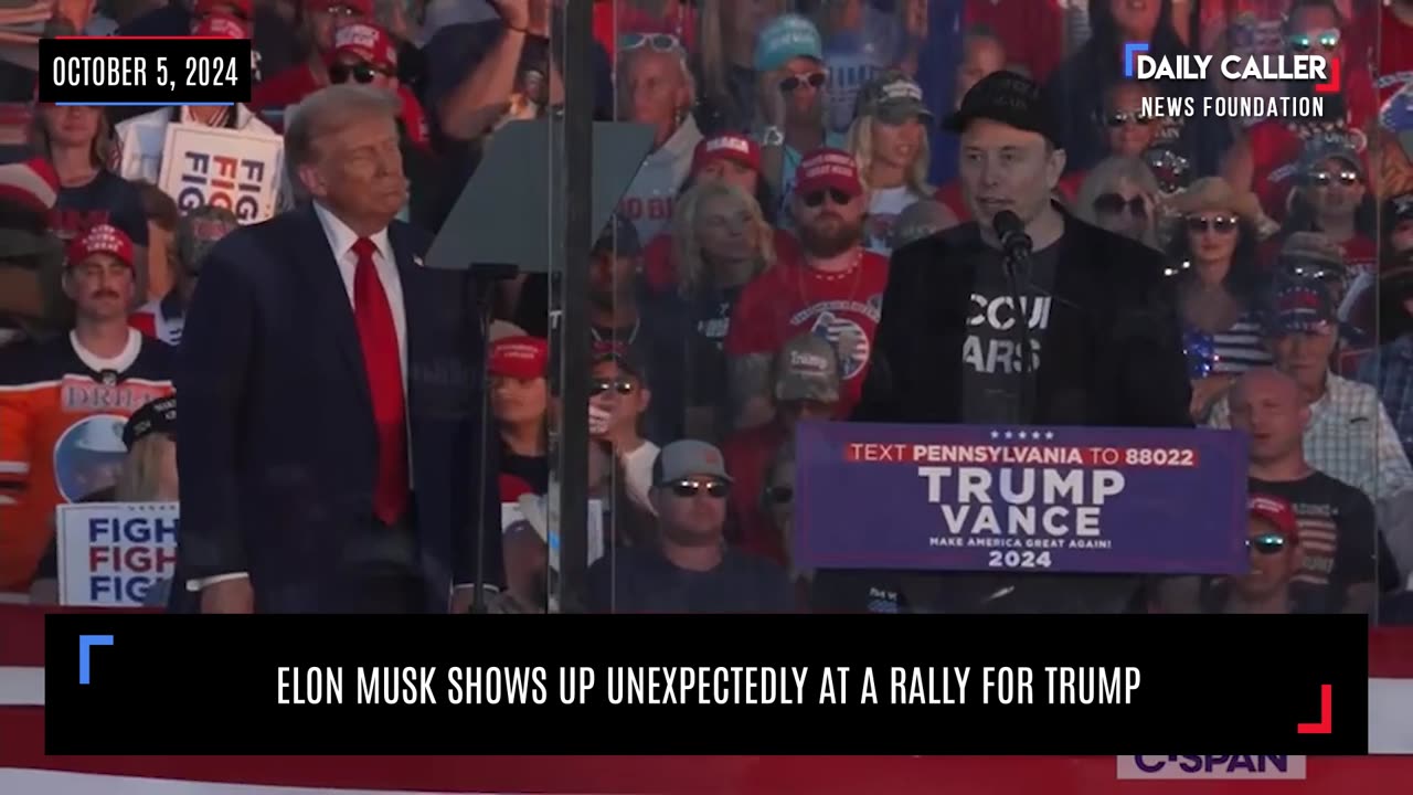 Elon Musk Shows Up Unexpectedly At A Rally For Trump