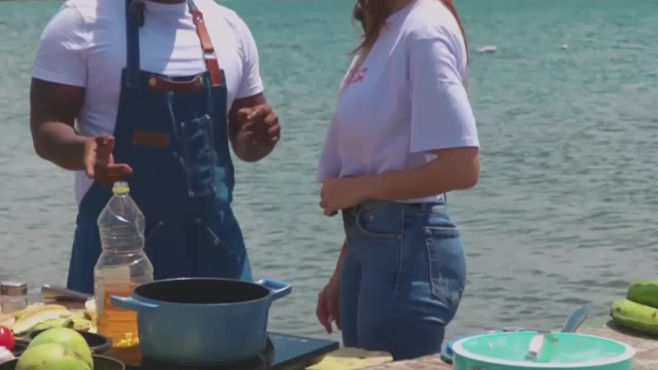 Edd Cabarcas y Catalina Araújo cocinan juntos